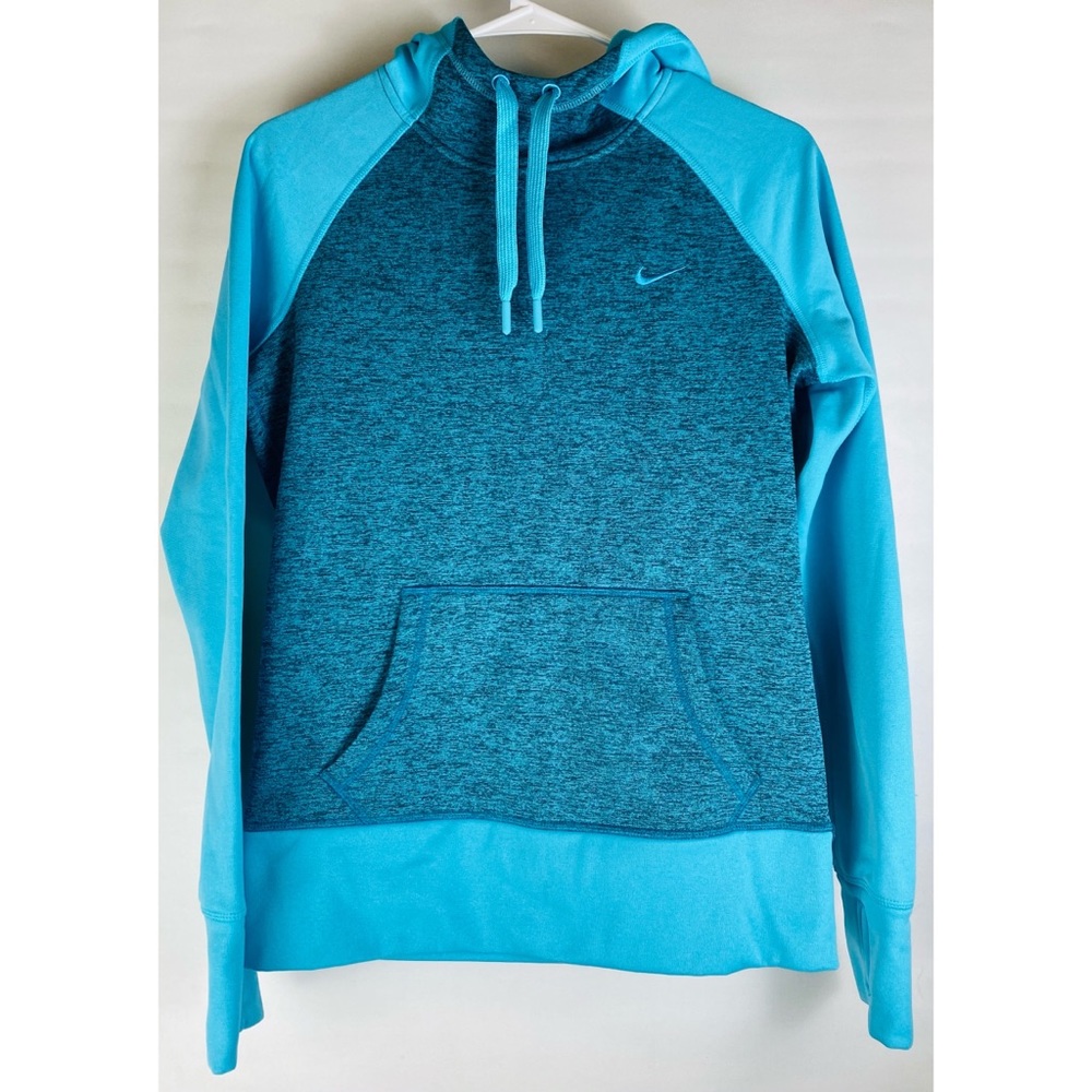Nike Therma Fit Teal Hoodie w/thumb holes